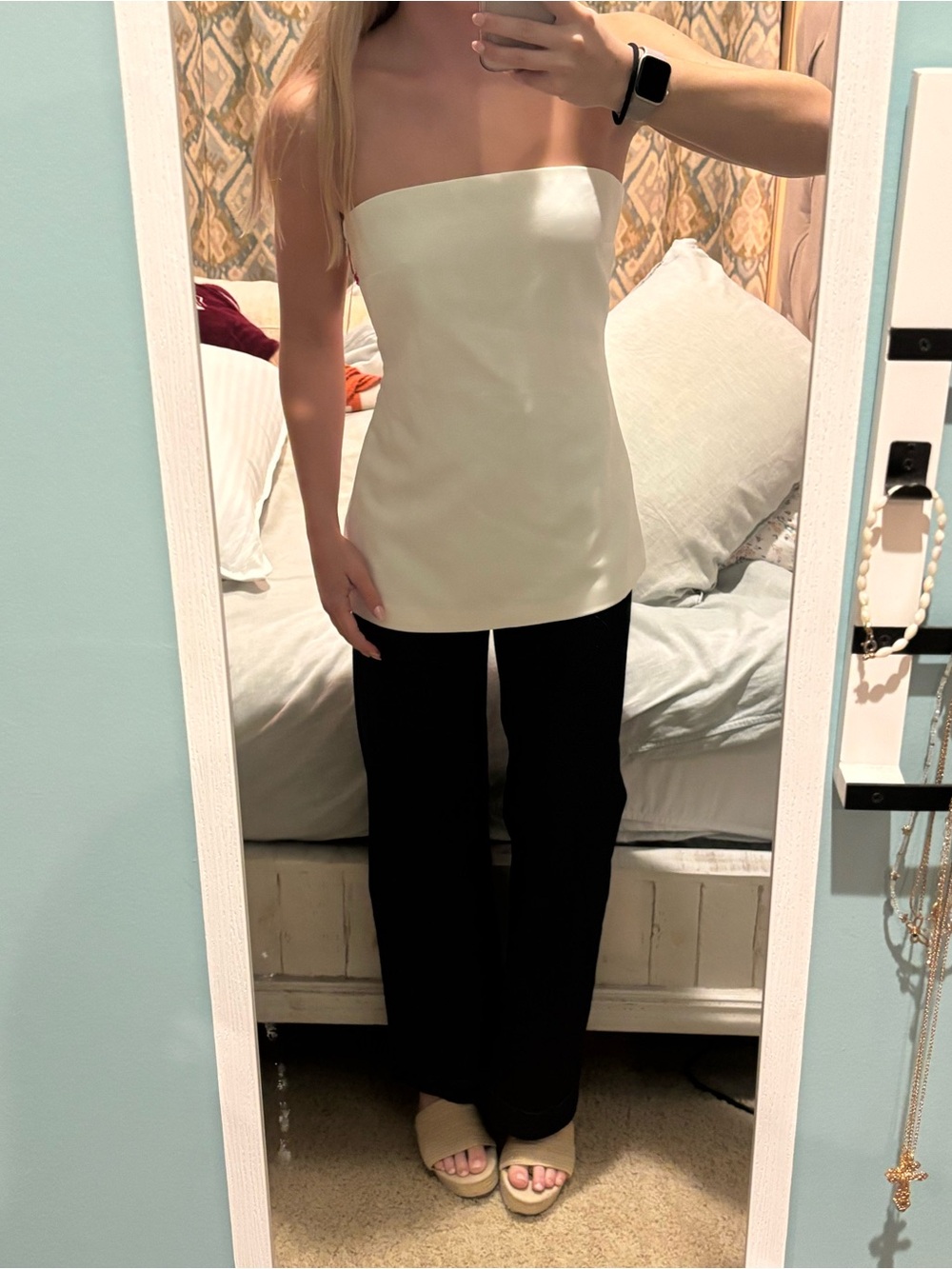 Open edit Strapless White Top NWT
